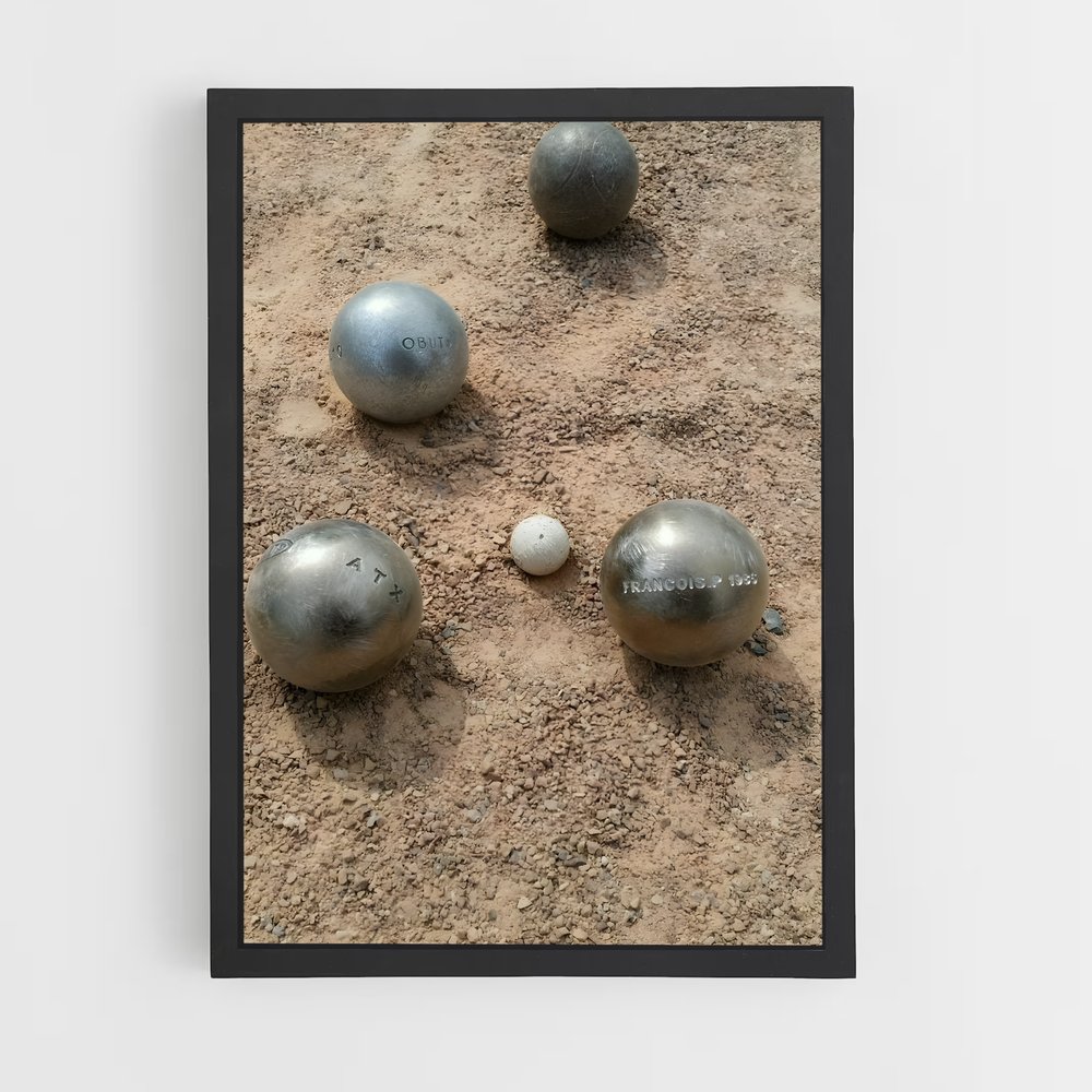 Poster Boules de Fer – affiche Pétanque (vue 2)